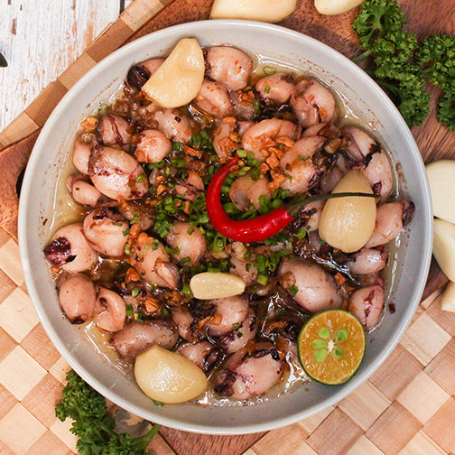 Garlic Baby Squid in Olive Oil