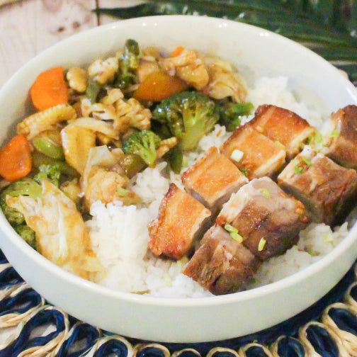 Lechon Kawali Rice Bowl